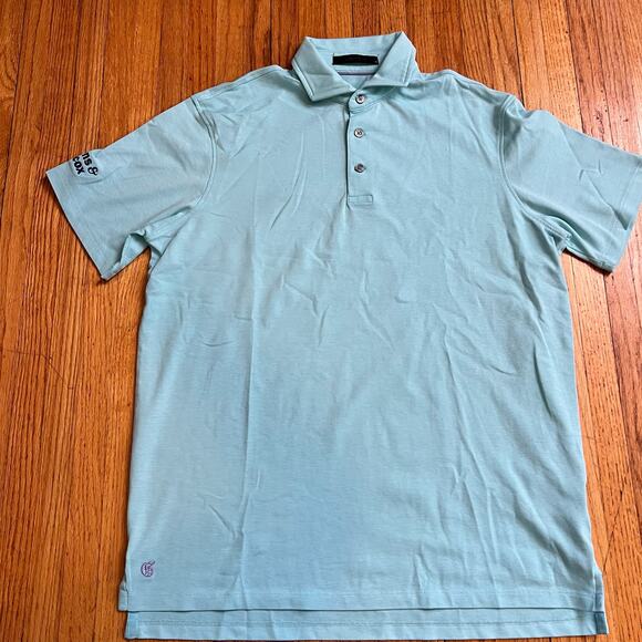 Greyson Other - Greyson Polo Shirt Mens Medium Golf Performance Solid Blue Green